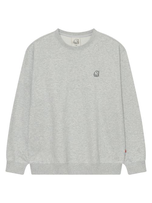 티타임 맨투맨 - U_MELANGE L/GREY