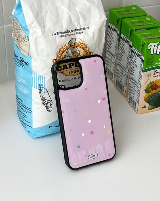 파스텔 별 에폭시 범퍼케이스(핑크)