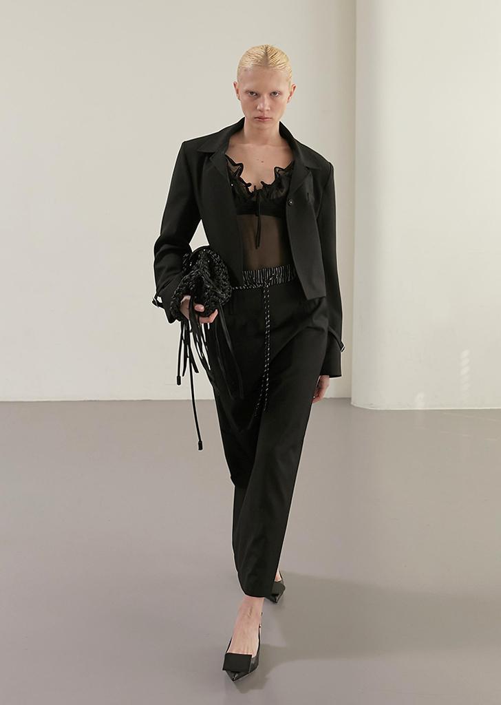 2-WAY LONG SKIRT,  BLACK