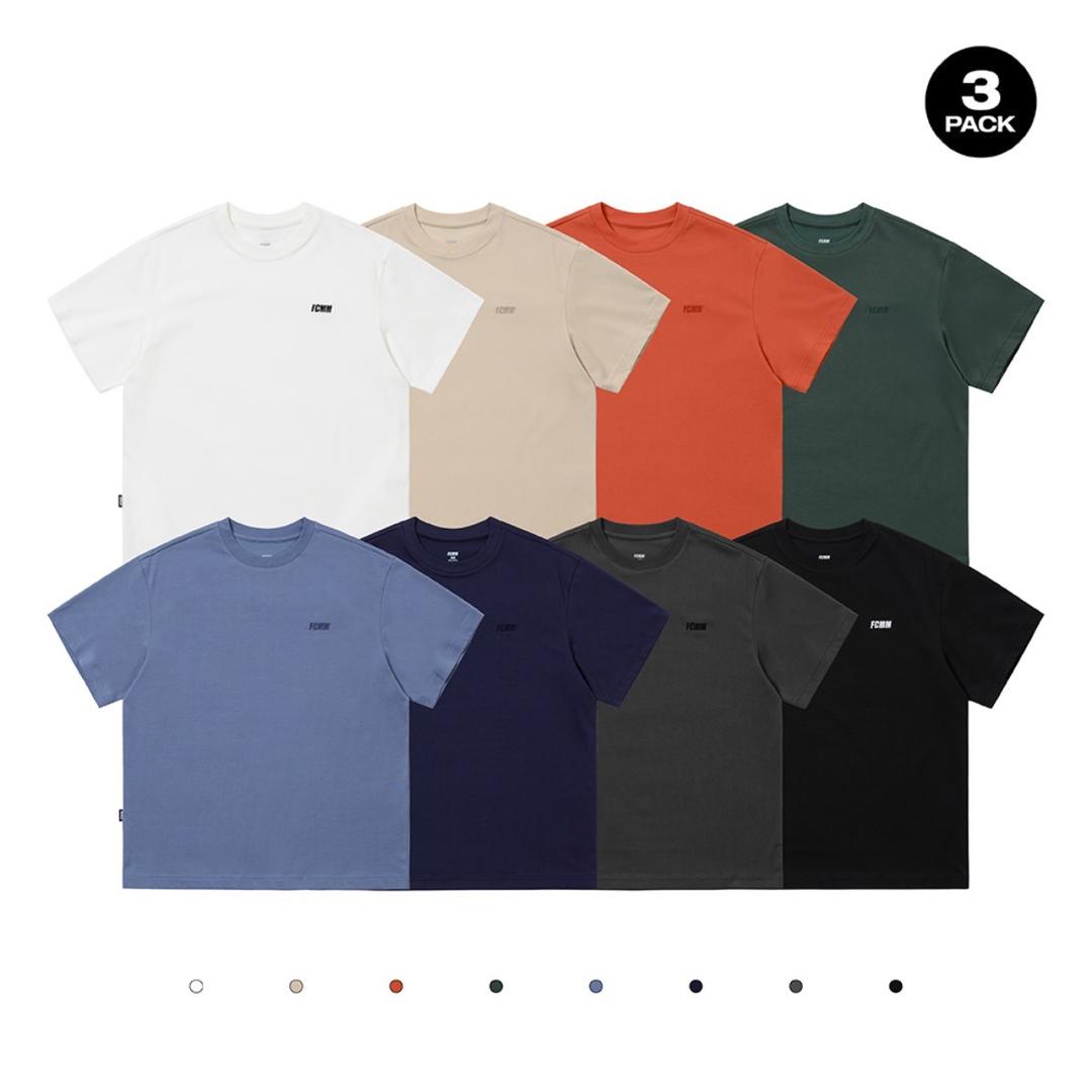 [3PACK] 릴렉스 핏 쿨링 코튼 티셔츠
