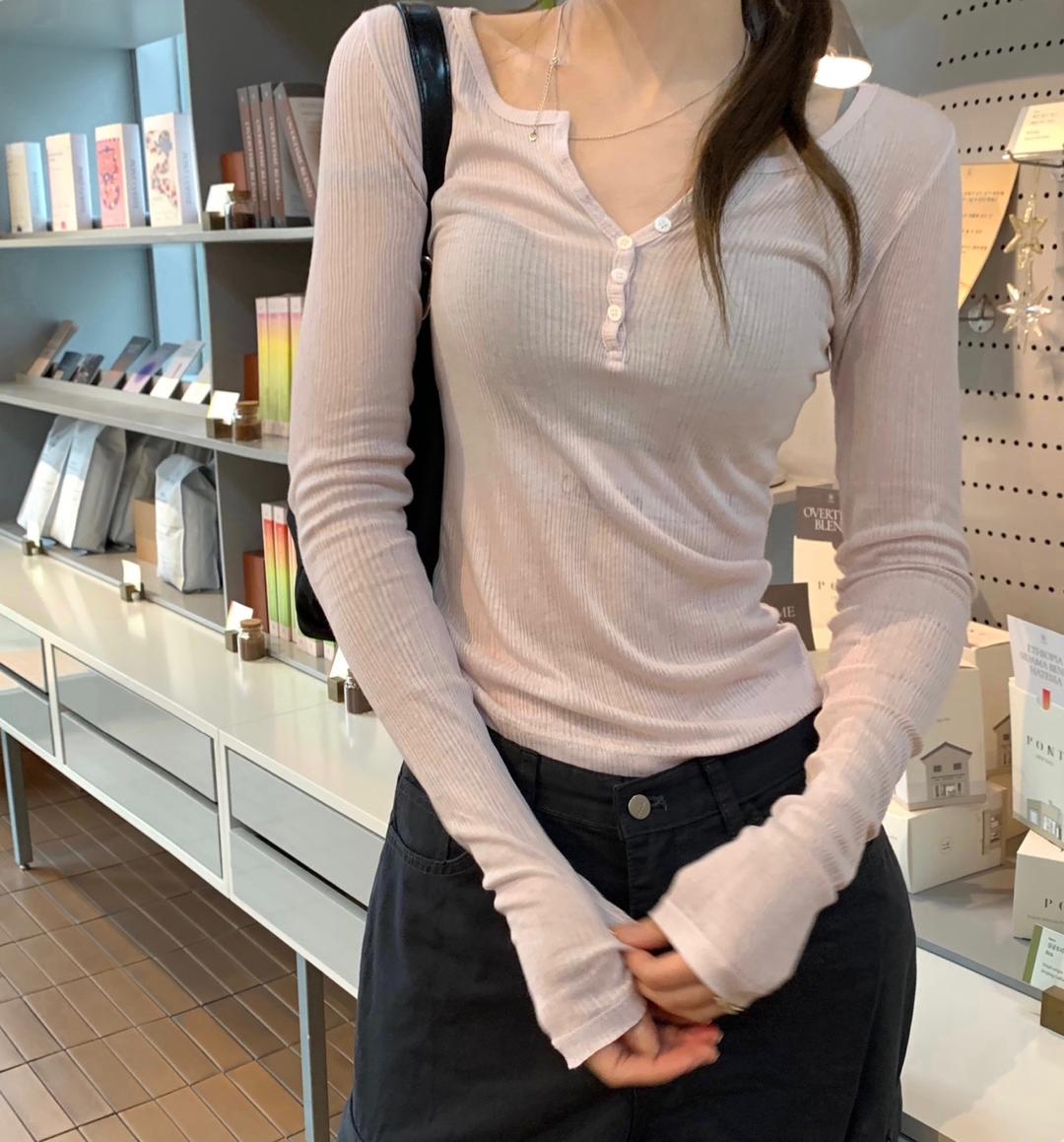 온즈 [핑크 당일출고] Sheer top