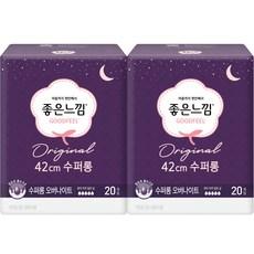 좋은느낌 수퍼 롱 오버나이트 생리대 날개형