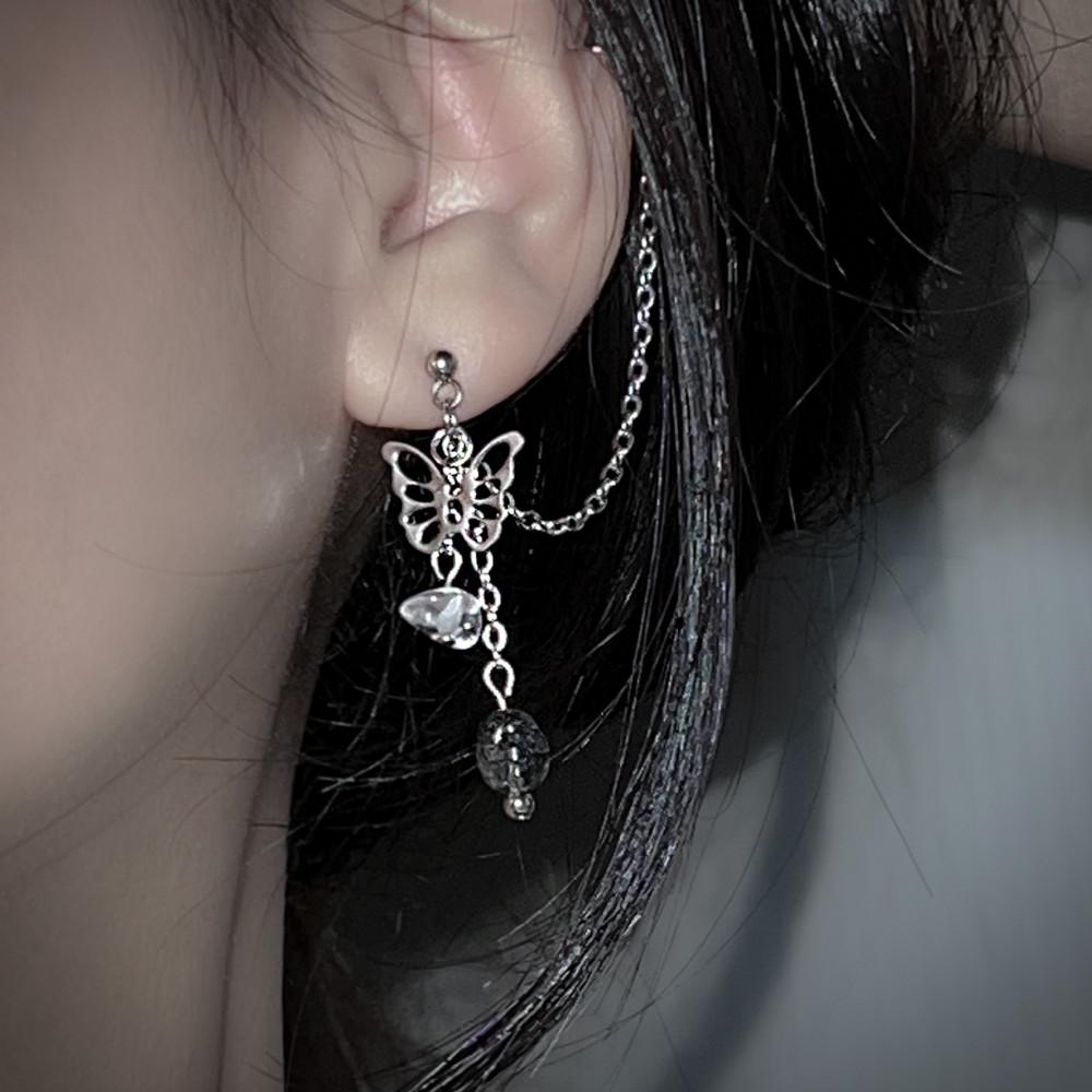 [ALL 써지컬] 원석 나비 이어커프 귀걸이 🦋