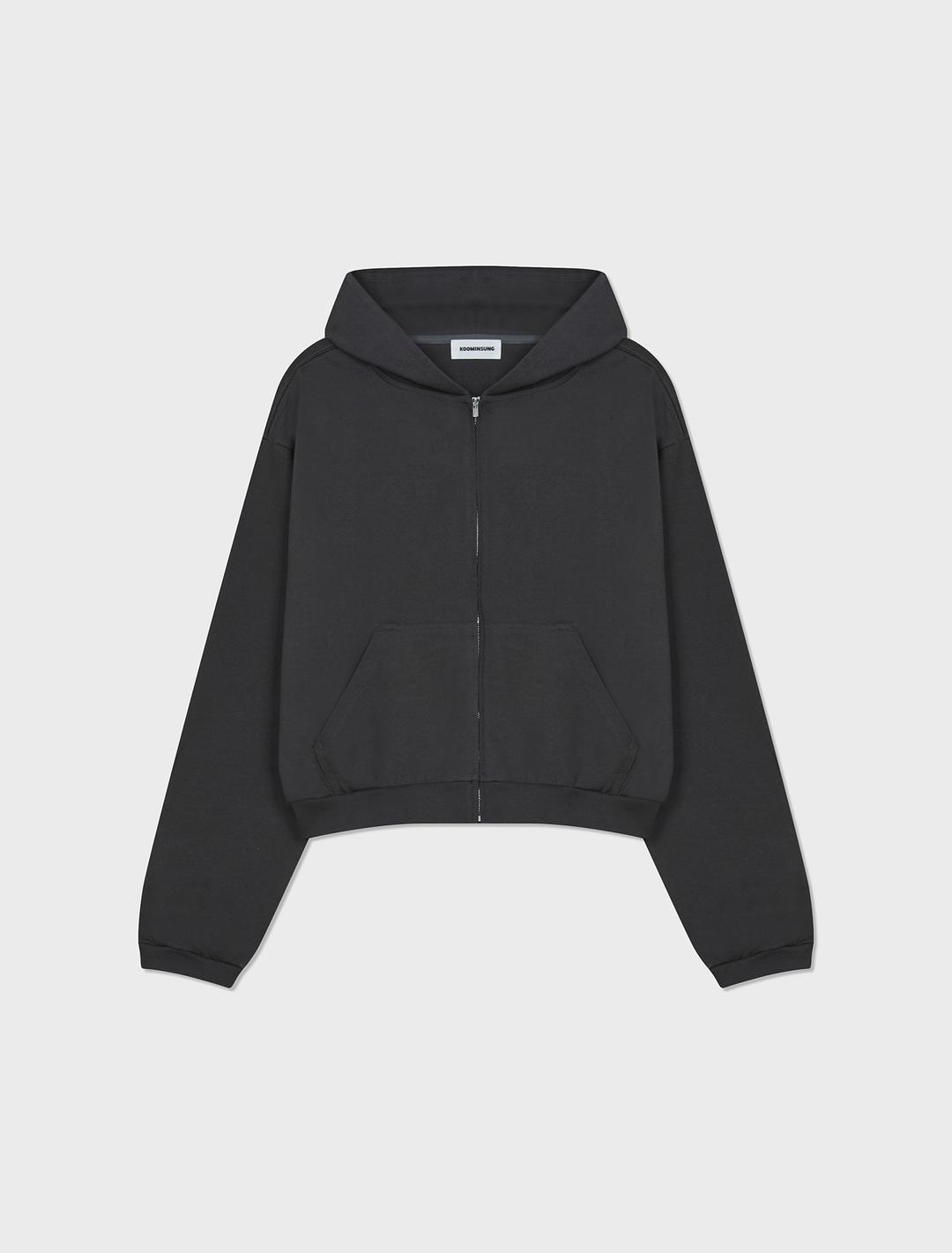 [20%]SHORT ZIP-UP HOODIE DARK TAUPE 158,000