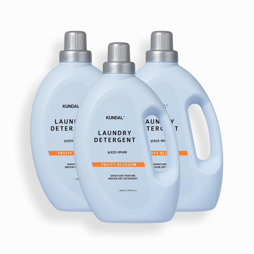 쿤달 시그니처 퍼퓸 초고농축 실내건조 세탁세제 1180ml 3구