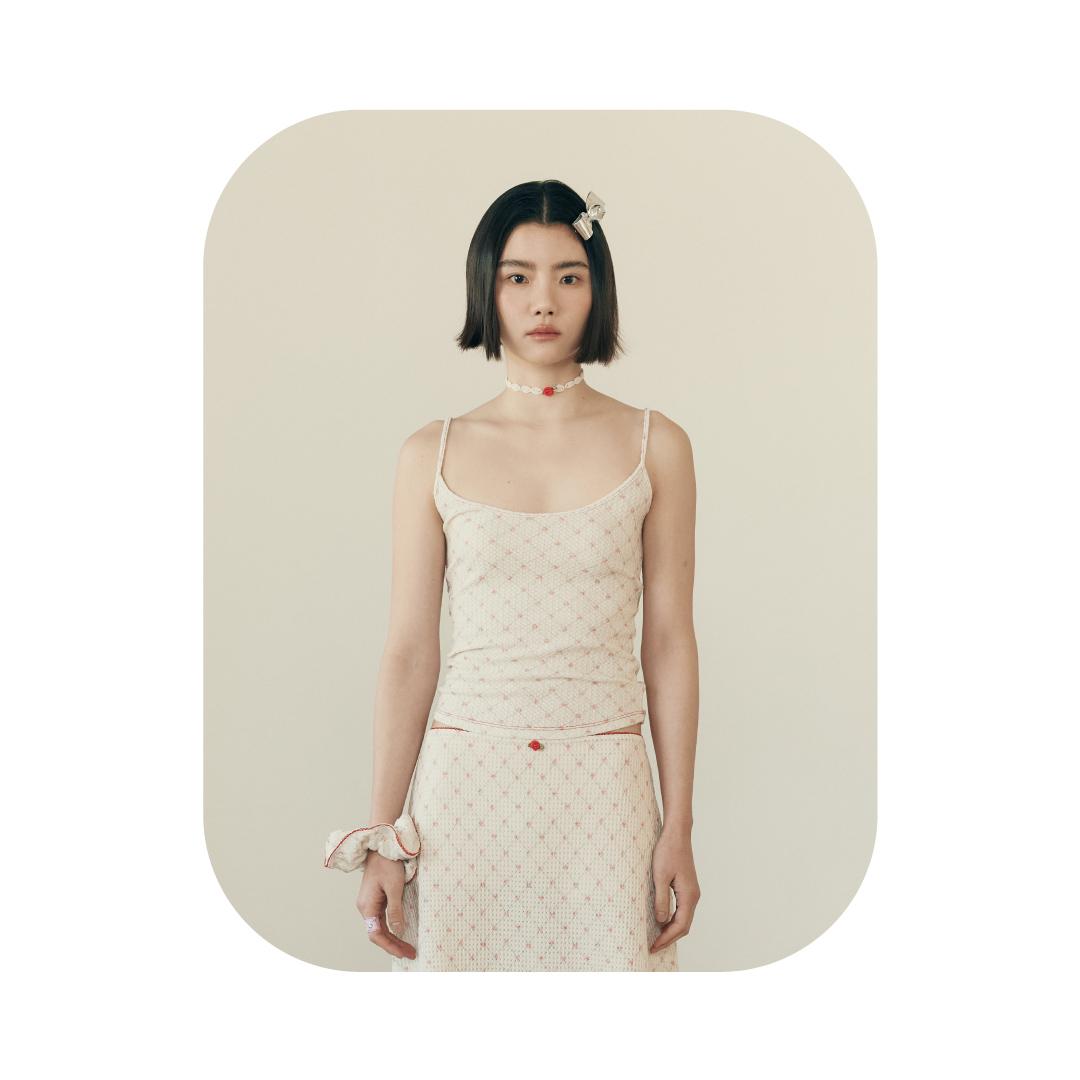 FLOWER sleeveless cream