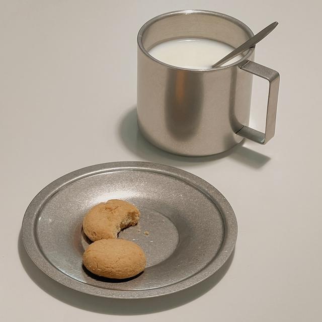 Vintage Cup&Saucer SET(스푼포함) 스텐 컵앤소서세트