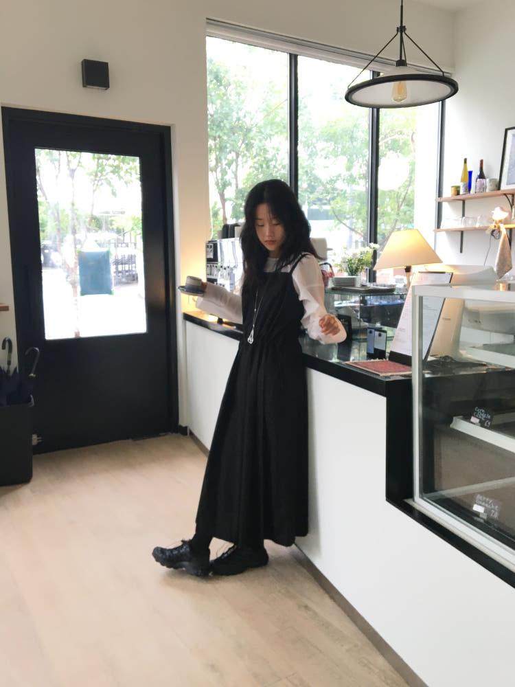 PLEATED DRESS 플리츠 롱 원피스 (BLACK)