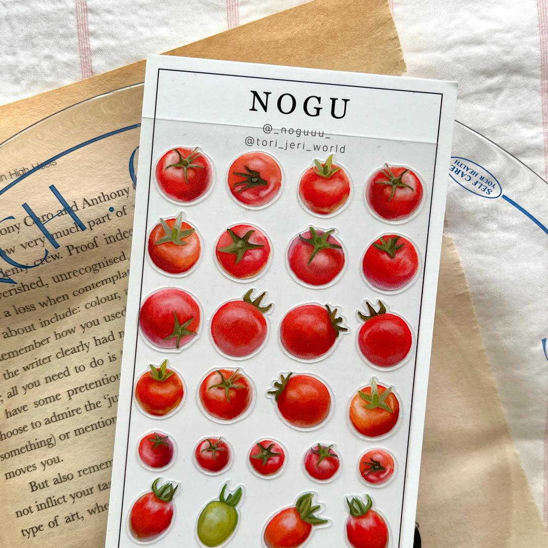 [NOGU노구] 유화 토마토 투명 스티커