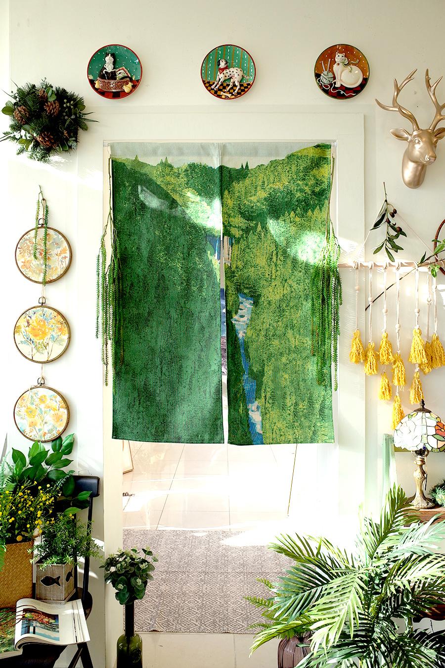 [블랑쉬]햇빛 비치는 계곡 바란스 커튼,캔버스 커튼