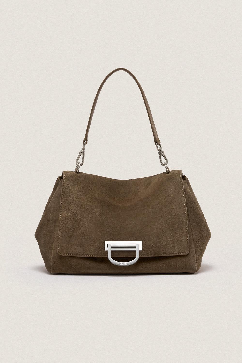 Beldi Flap Bag - Suede Olive