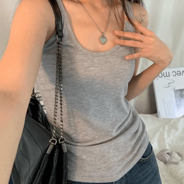 [슬림핏/보들보들~] 롱 레이어드 나시 민소매 (3col)