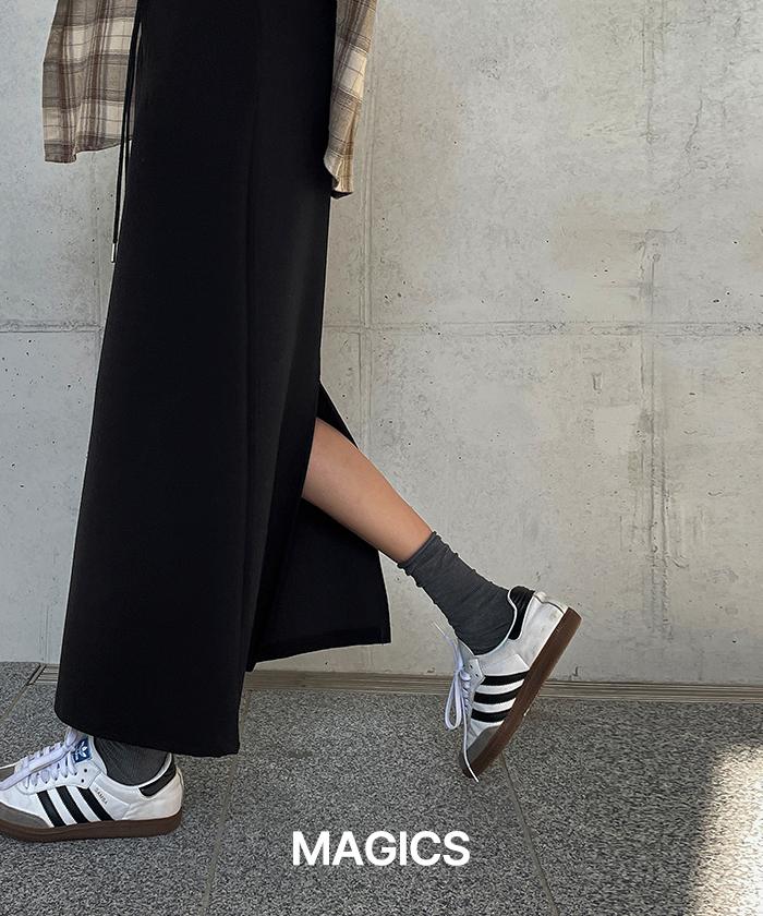 크러시제이 [MADE] NEW 컴포트 매직스 백슬릿 롱 스커트 (black 착장 추가)