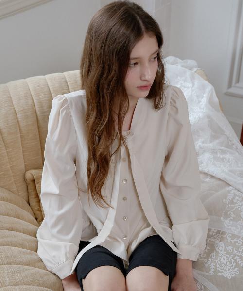 엘레노어 리본 타이 블라우스 ( 핑크베이지 )