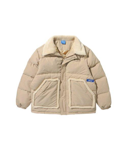 아웃 포켓 푸퍼 다운 재킷[LT-BEIGE](UXBDO20_23)