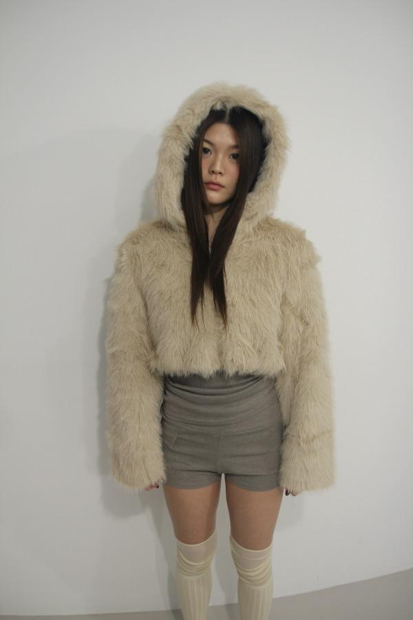 cropped furry jacket