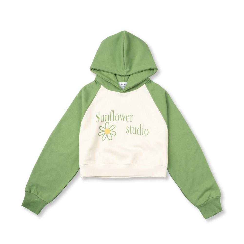[노이커먼] 3컬러 SUNFLOWER 크롭 후드티