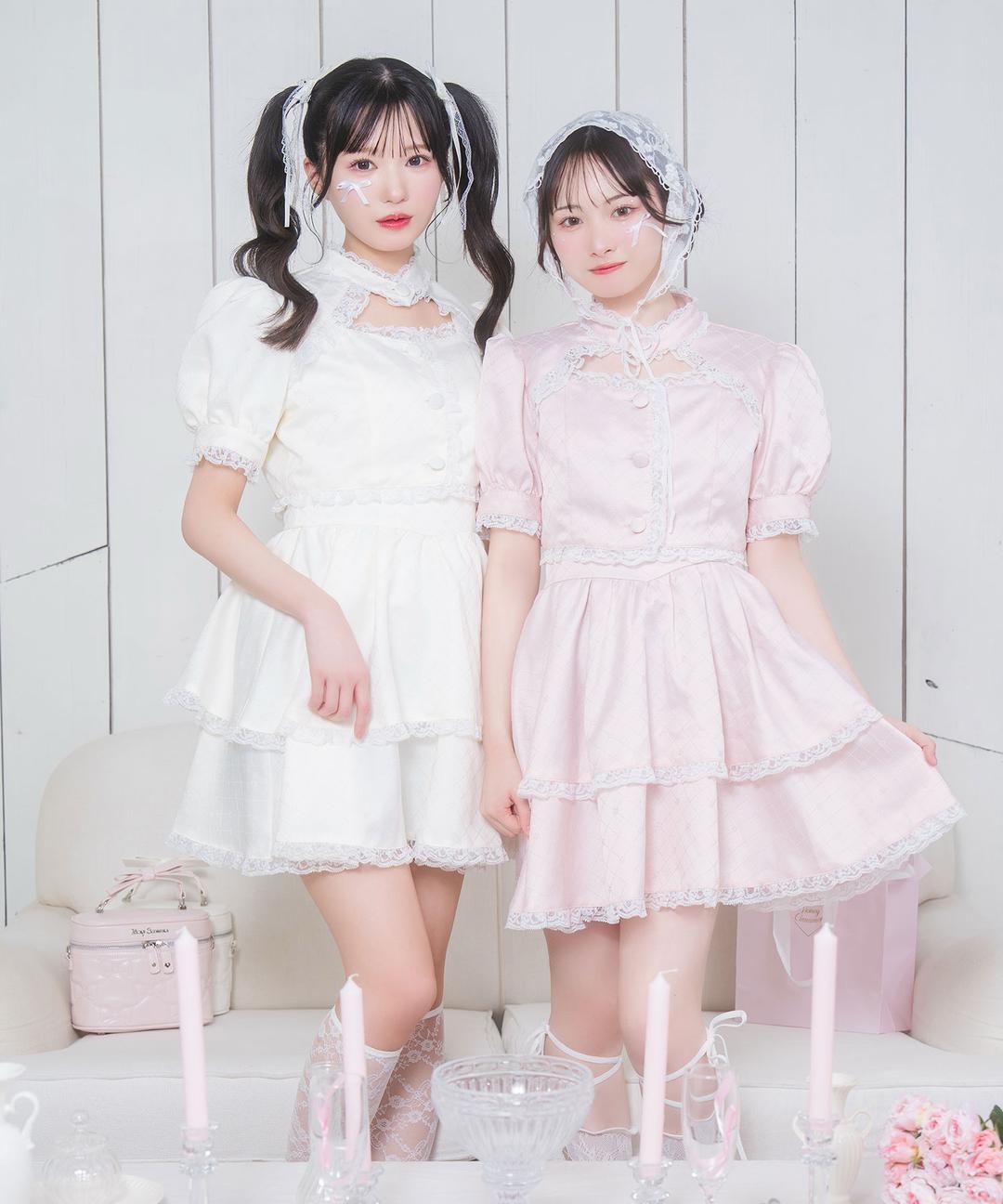 デコルテ開きレースジャンスカセット