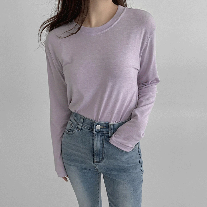 [레이온혼방]사계베이직2 라운드티셔츠