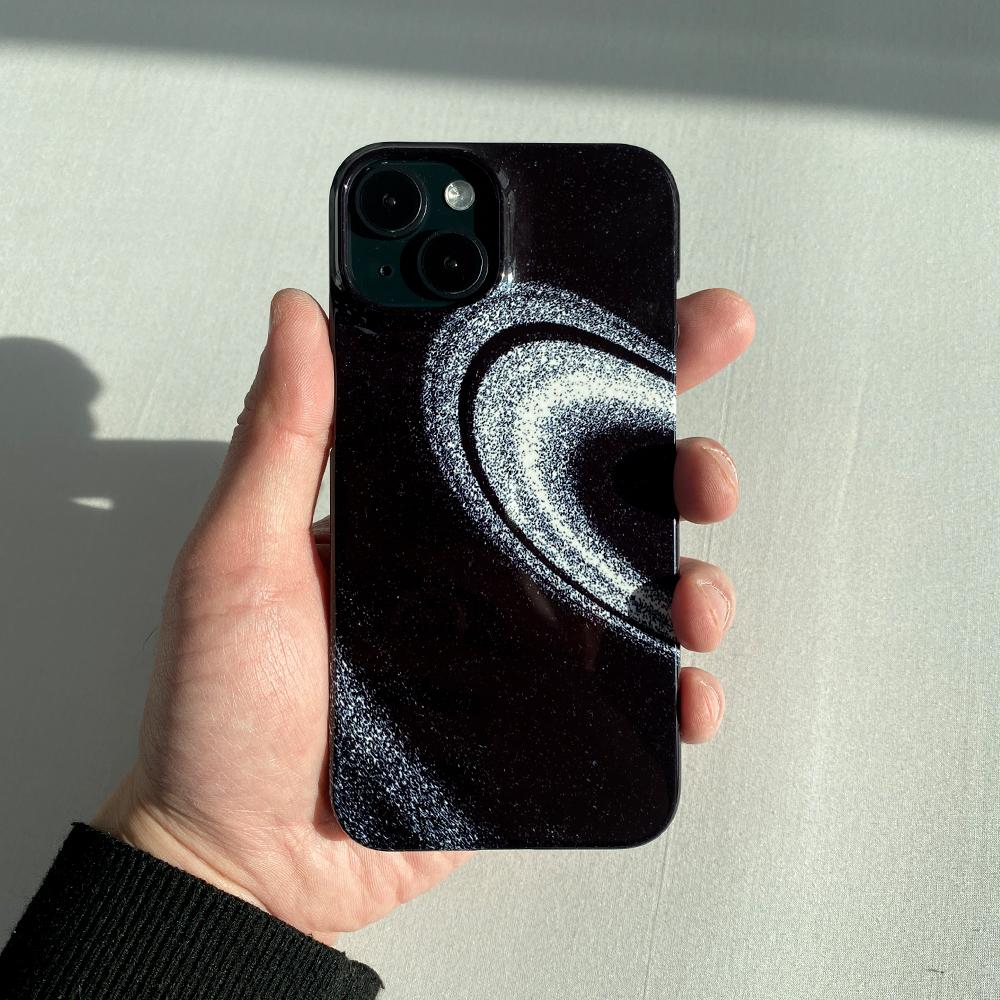 속담 / vintage black texture 빈티지 블랙 텍스쳐 유광하드 아이폰15 케이스