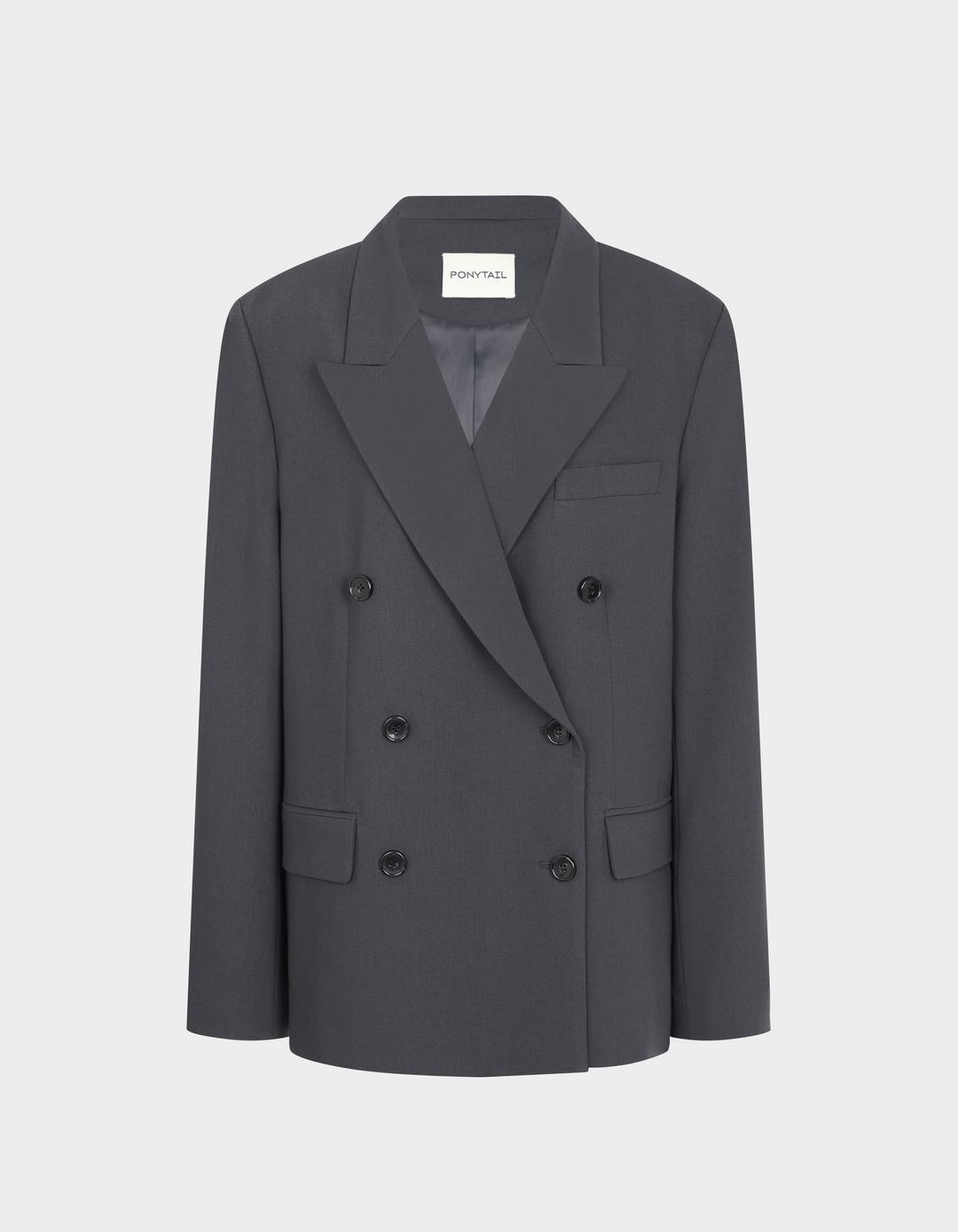 Royale Double Breasted Jacket (Concrete Grey)