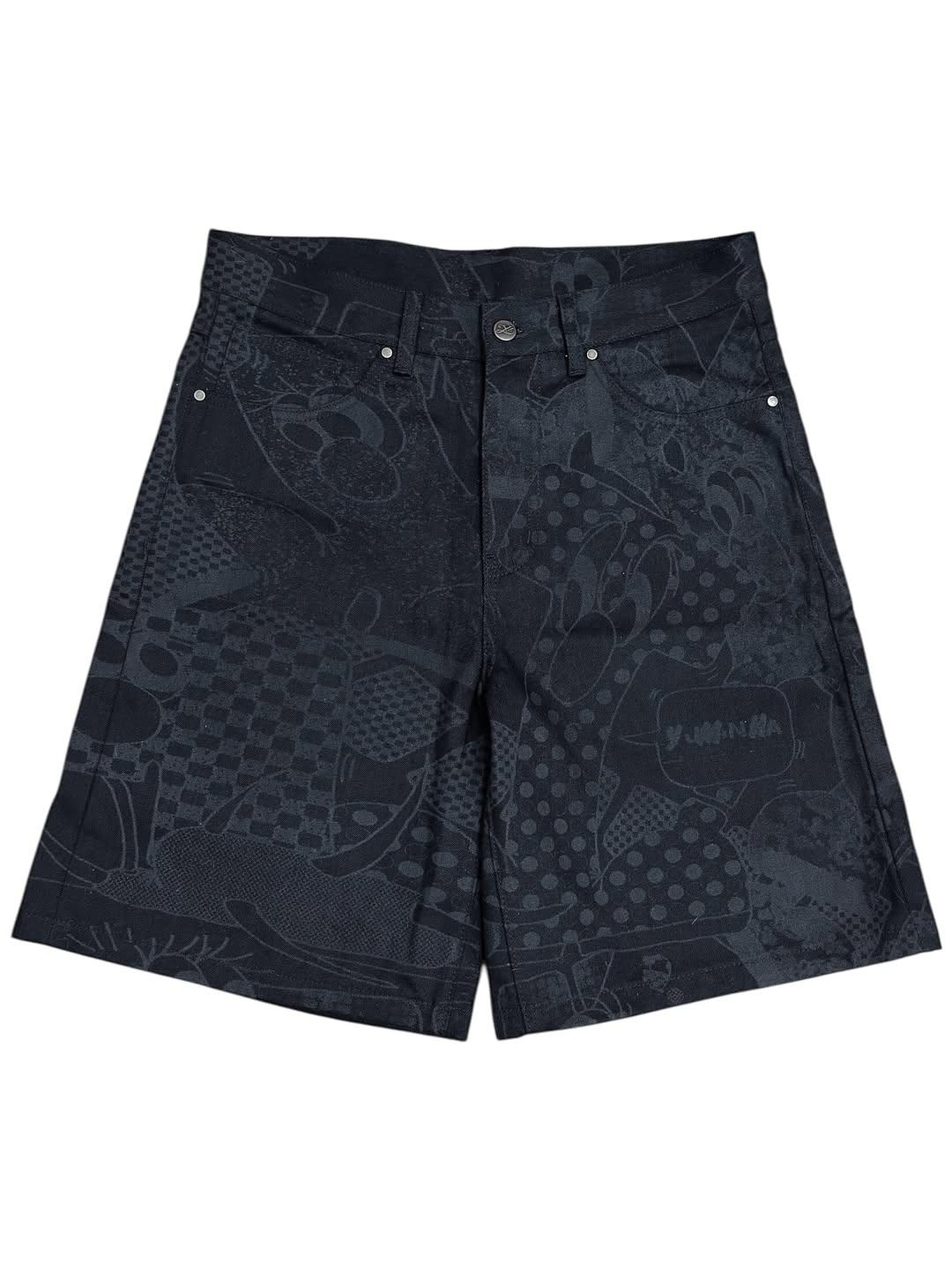 Y004325 Aki Denim Shorts (Monochrome)