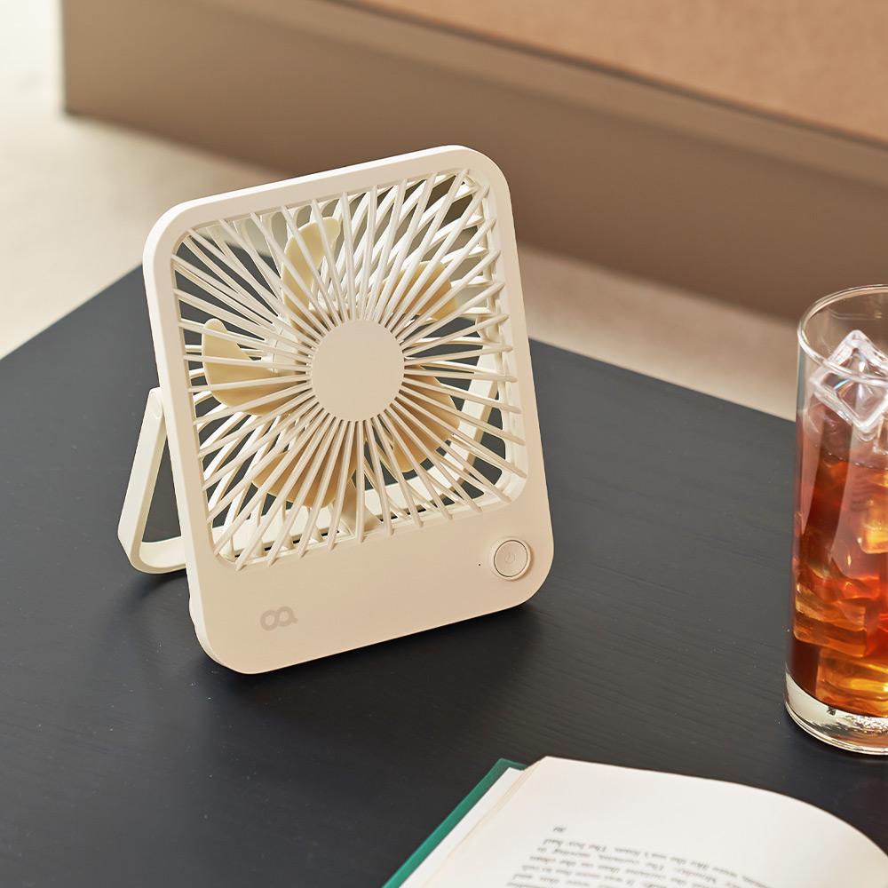 오아 [사무실용 추천] 여름 필수 탁상형 선풍기 스퀘어 미니 USB 탁상용 무선 선풍기