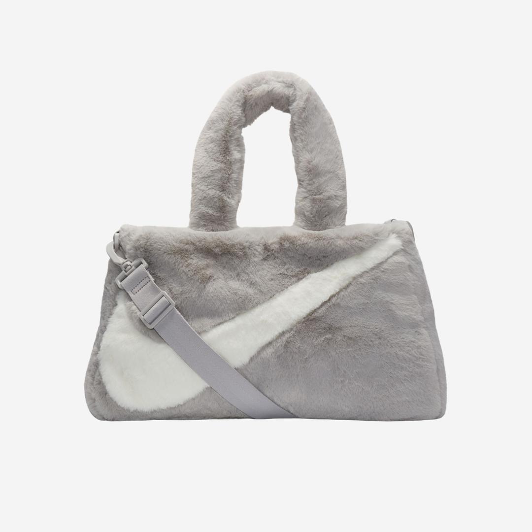 Nike NSW Faux Fur Tote Bag Light Iron Ore