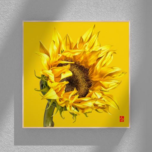 🌻해바라기🌻 행운의 금바라기 원목캔버스
