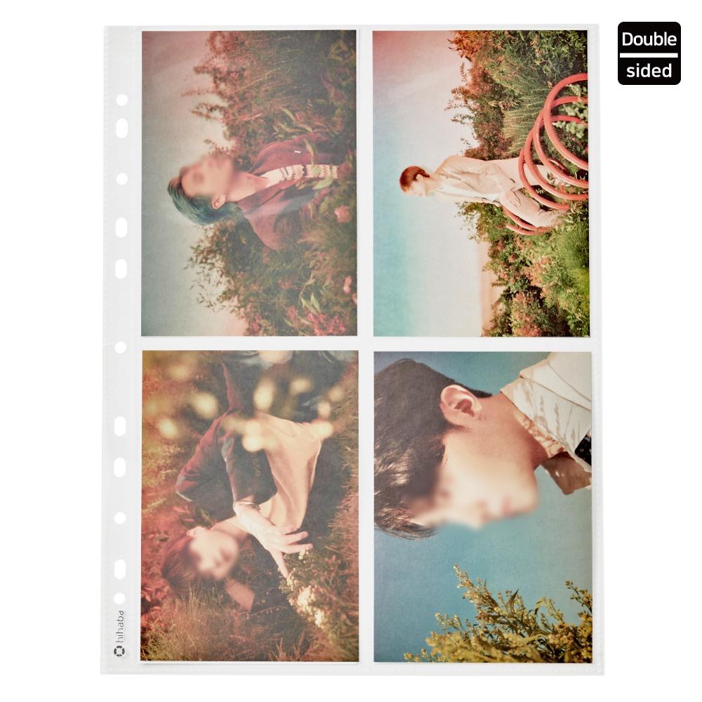 [양면] A4 4포켓(4x6) 바인더 속지 10매