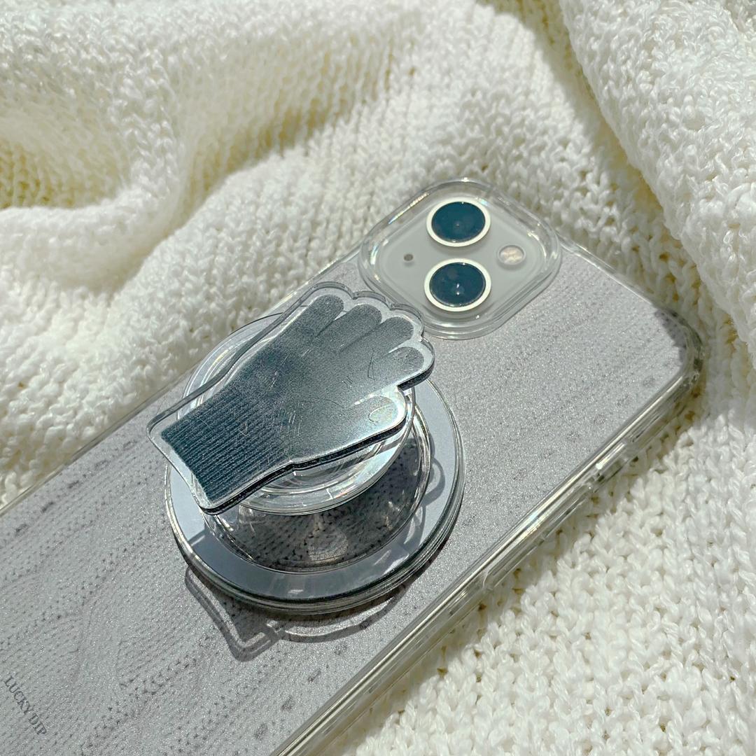 [럭키딥] 자체제작 폰케이스 겨울 니트 장갑 스마트 톡 세트 젤하드 케이스