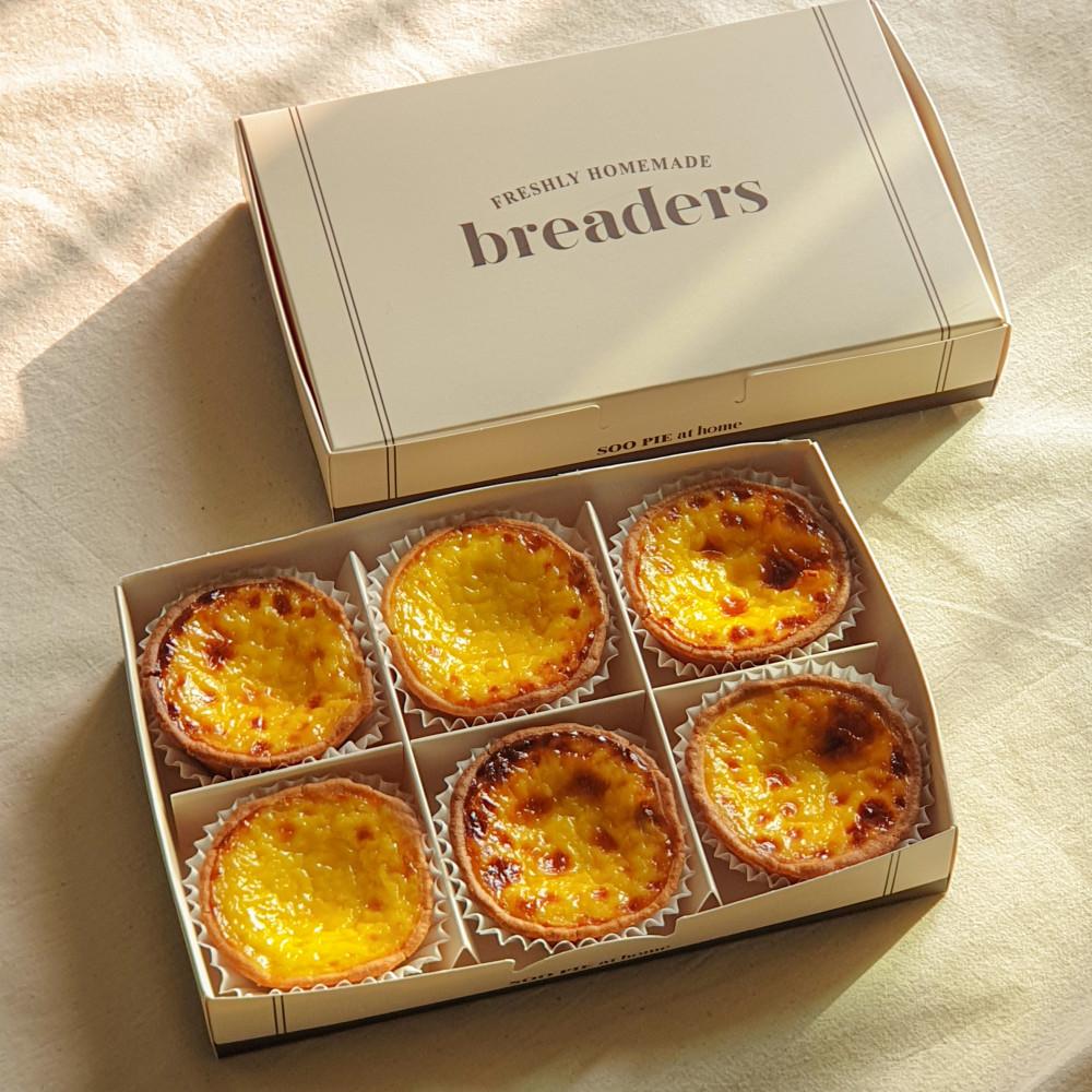 촉촉꾸덕 에그타르트 크림치즈에그타르트 6구선물박스 / 디저트선물 빵택배 답례품 유치원간식