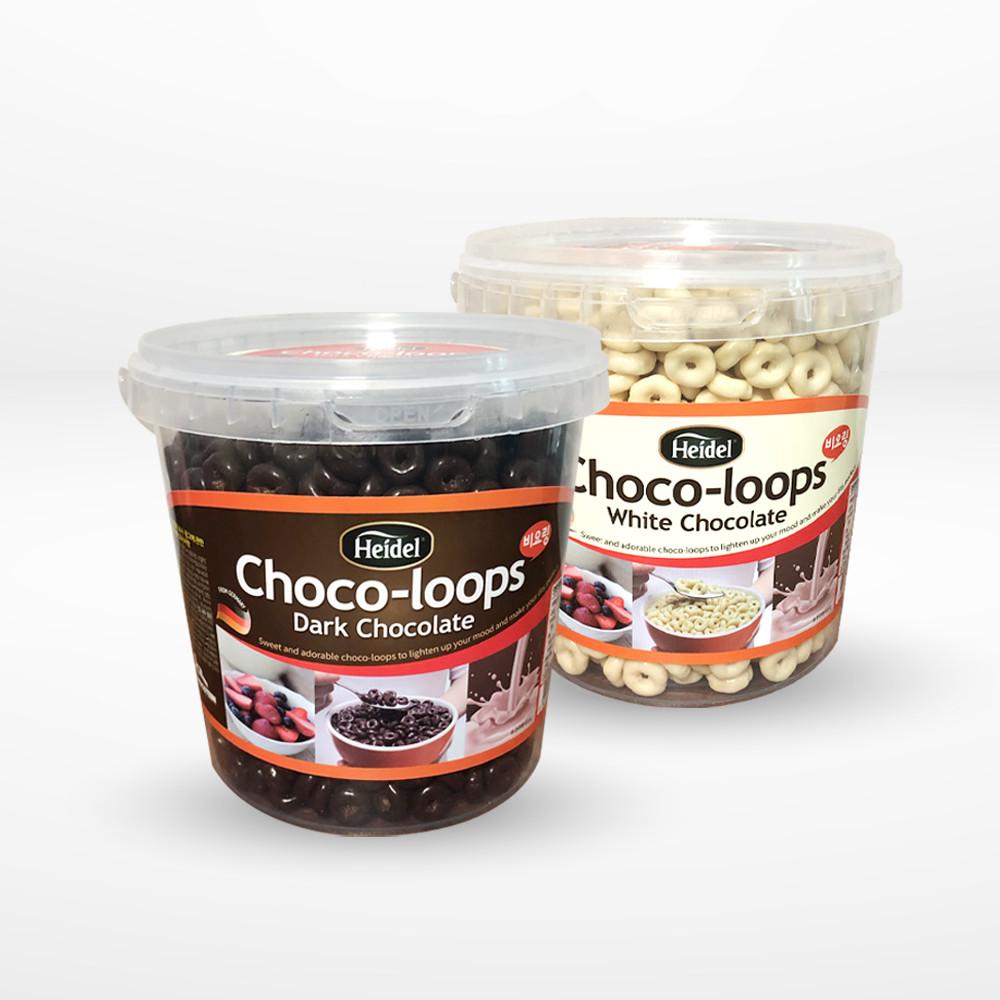 하이델코리아 초코룹스 초코링 씨리얼 450g (다크초코/화이트초코)