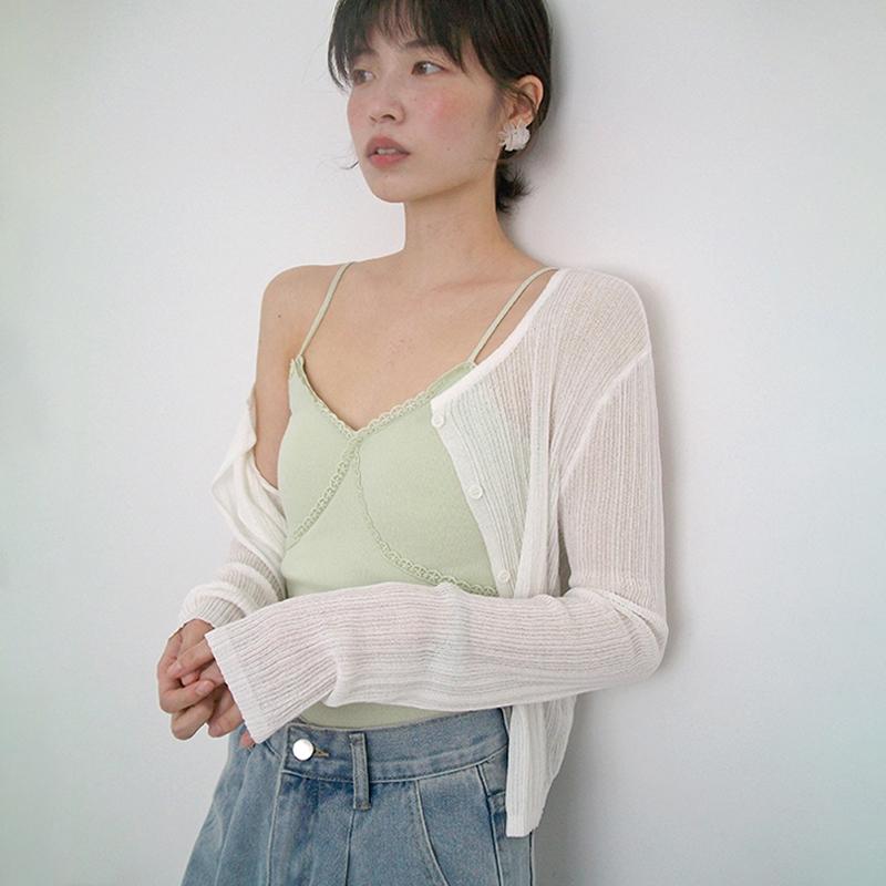 프롬비기닝 코브 썸머 시스루 가디건 (6color) (하객룩 가디건 여름가디건 하객 여름하객룩 휴양지 휴양지룩 살안타템 여름 출근룩)