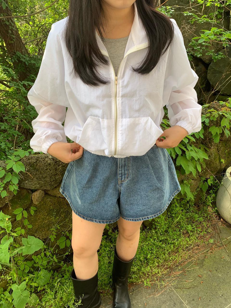 엔커먼 썸머 바스락 크롭 바람막이 (6color)