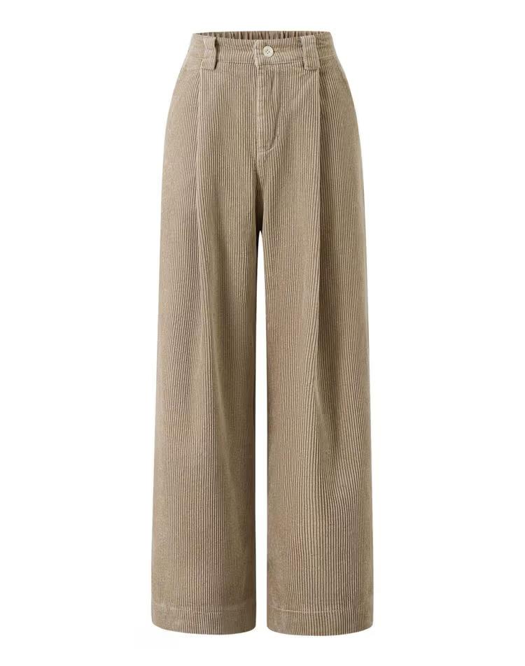 코듀로이 뒷 밴딩 핀턱 롱 팬츠 (BX4PT004L0)