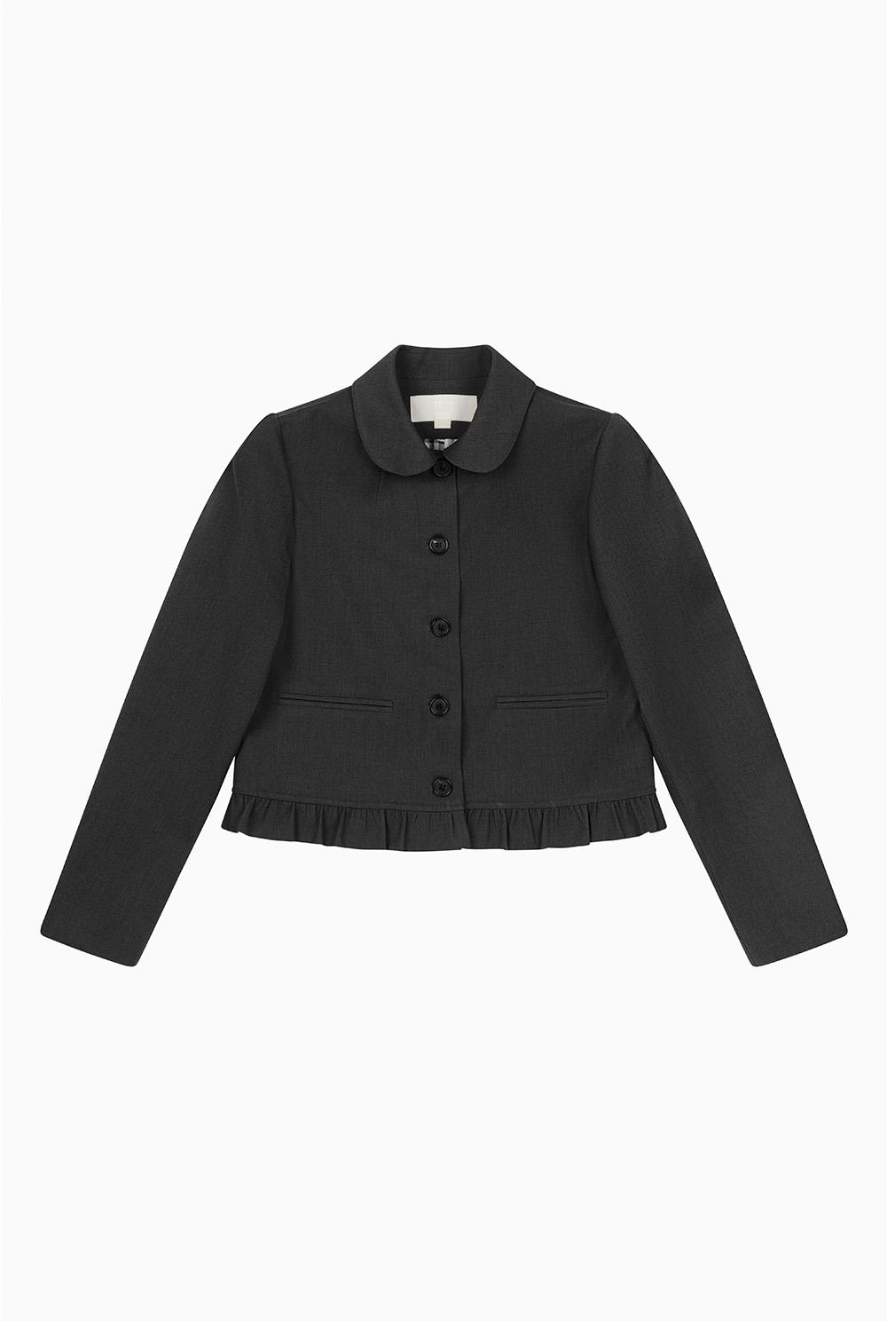 [9/20 예약배송] ROUND FRILL JACKET, CHARCOAL