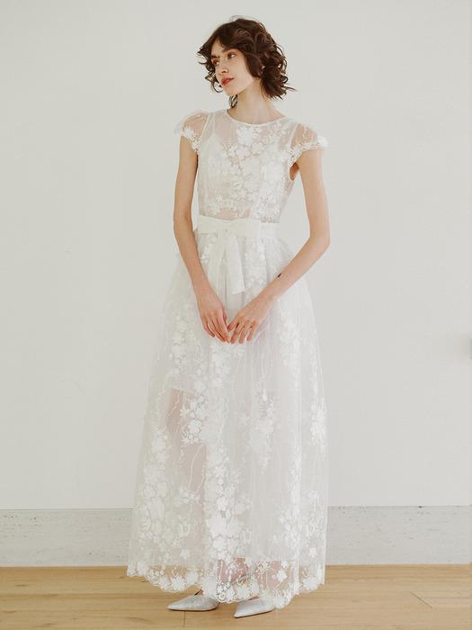 Bridal Aurora Petals  Dress_white