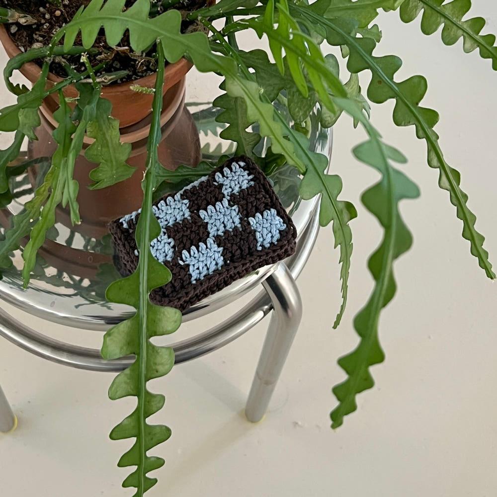 checkerboard wallet (blueberry cookie)