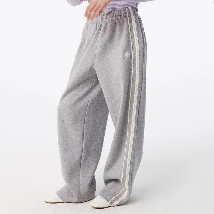 Double Line Track Pants Melange Grey