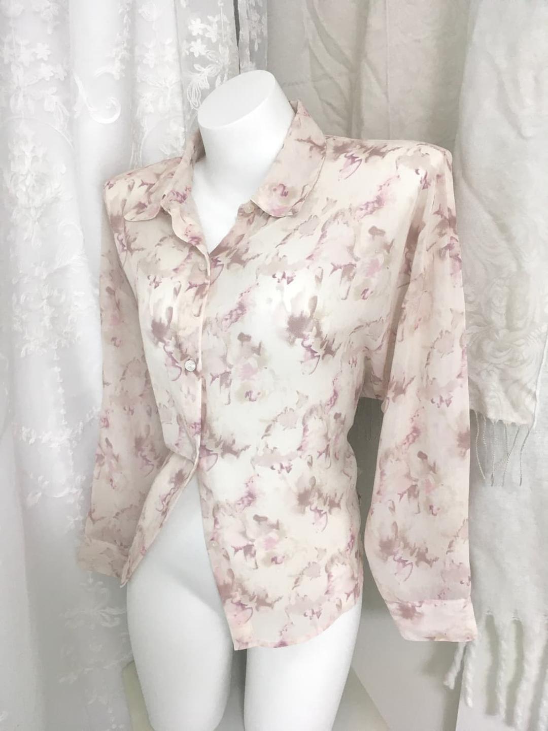 뮤트 플라워 동양화 시스루 셔츠 | 후루츠패밀리