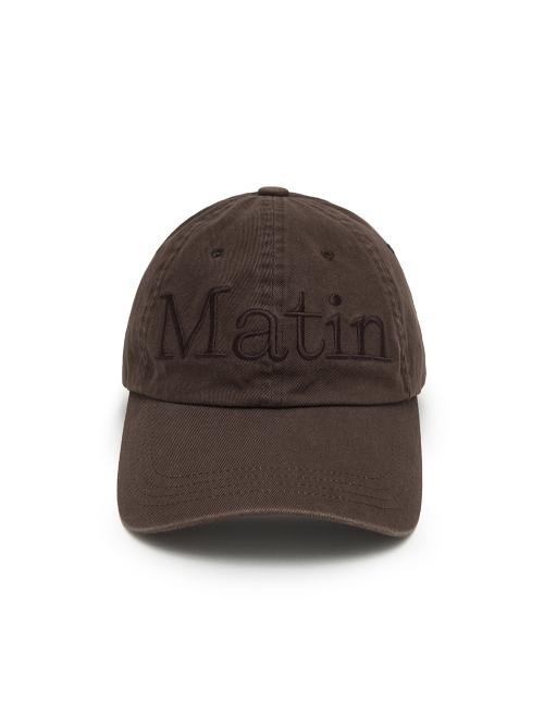 MATIN LOGO WASHED BALL CAP IN BROWN