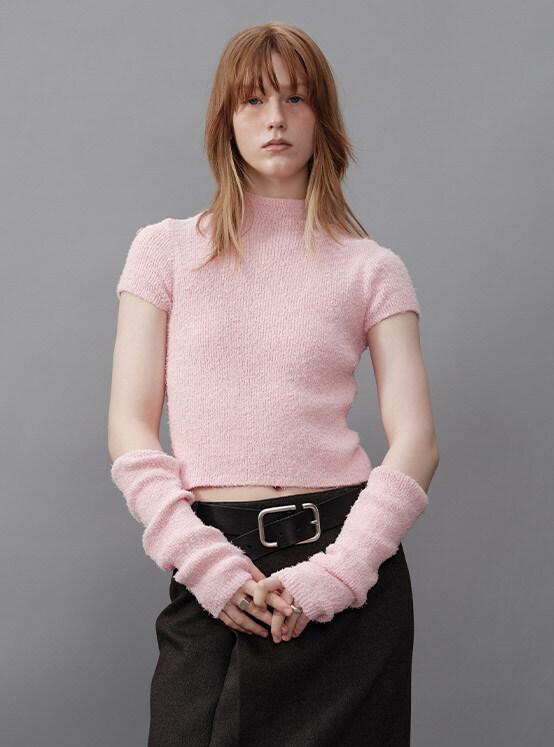 Short Sleeves Knit in Pink VK4SP066-72