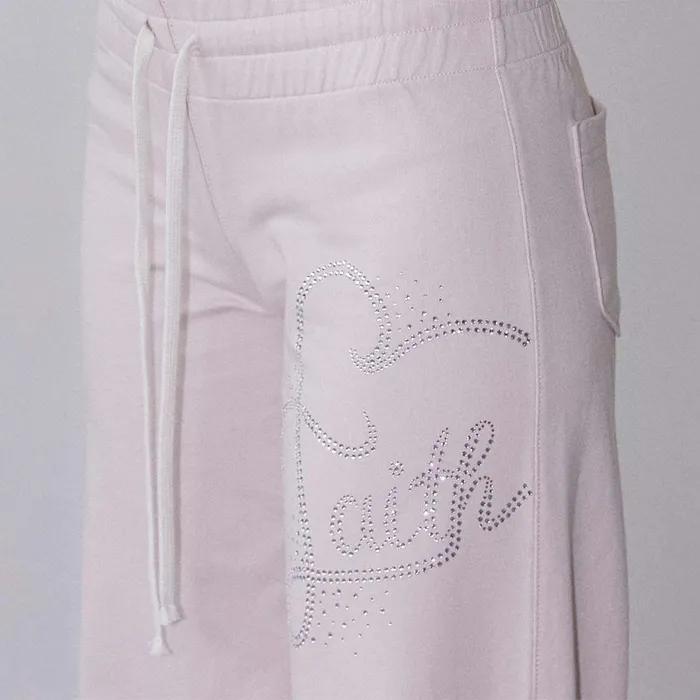 Faith Cotton Track Pants Baby Pink