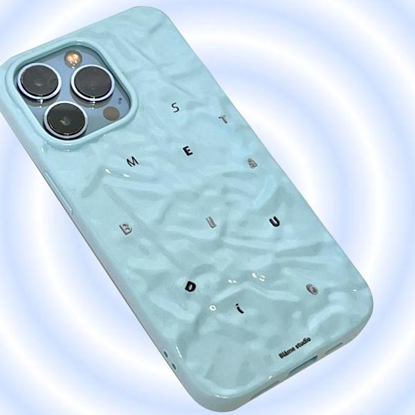 Blame Metallic logo sky blue case