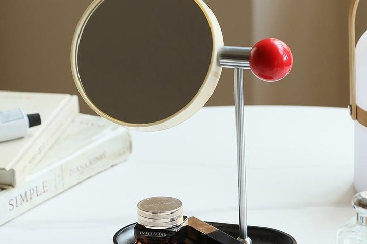 [해외] 볼 테이블 미러 회전 탁상 거울 오브제