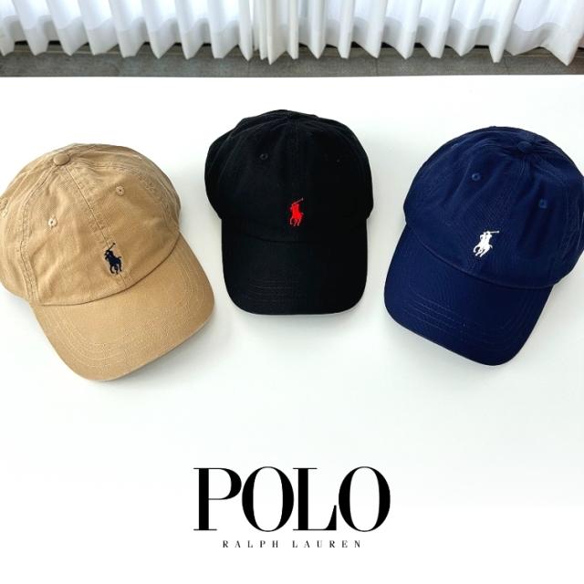 폴로 로고 자수 베이스볼 캡모자