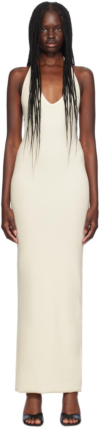 Off-White Halter Maxi Dress