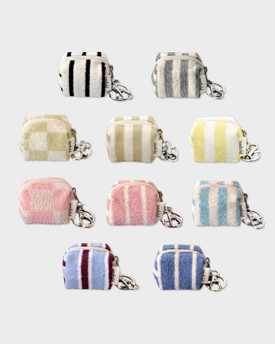 Mini terry pouch keyring