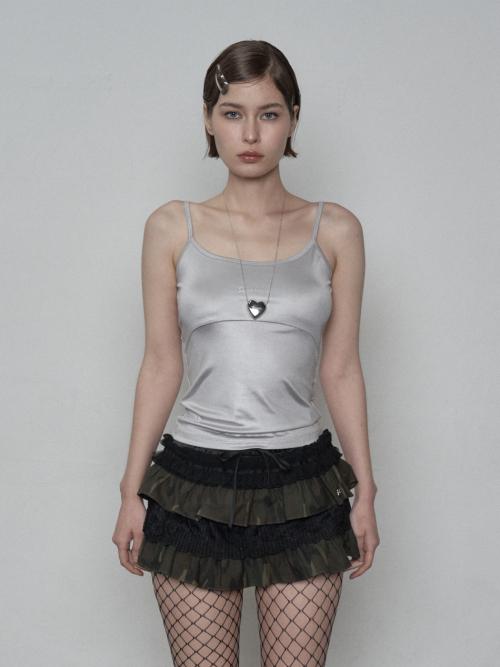 LOGO PEARL SLEEVELESS / SILVER